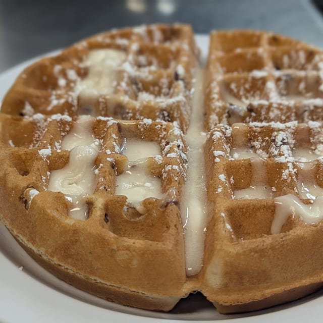 Cinnamon Roll Waffle.